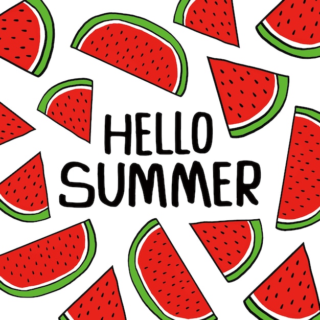 Vector hello summer