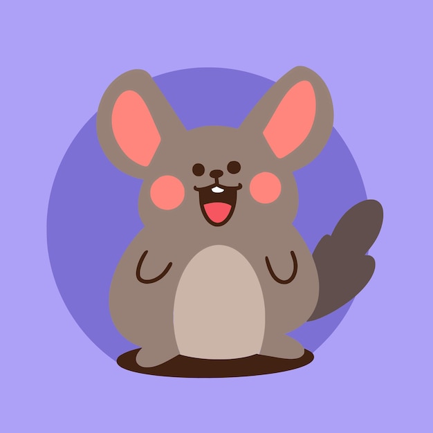 Hello sweet chinchilla 1 character doodle art asset