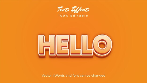 Hello text effect design For advertisement poster banner promotion