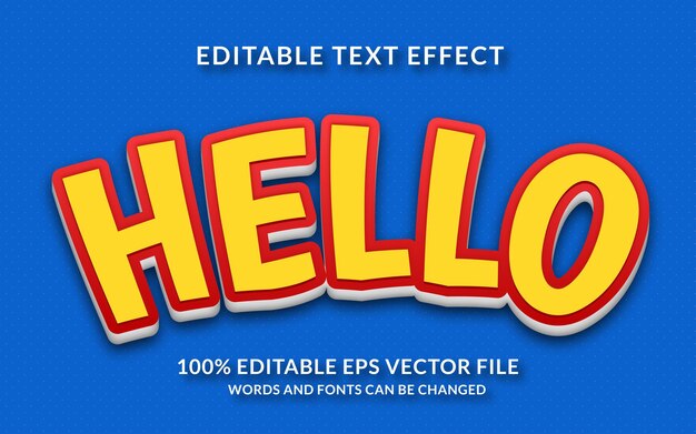 Hello Text Style Effect