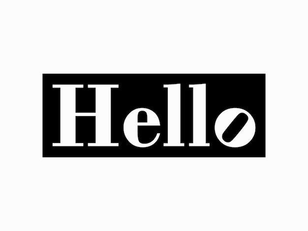 Vector hello text