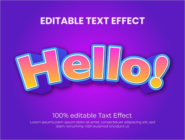 Hello texts effect