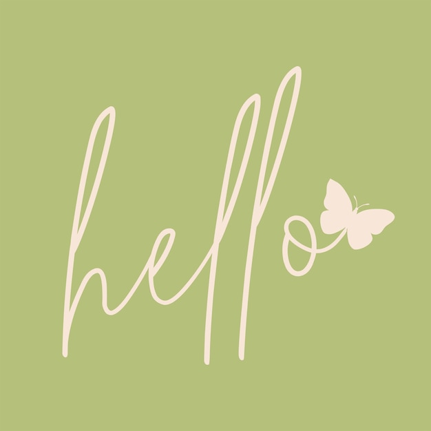 Hello typo print design