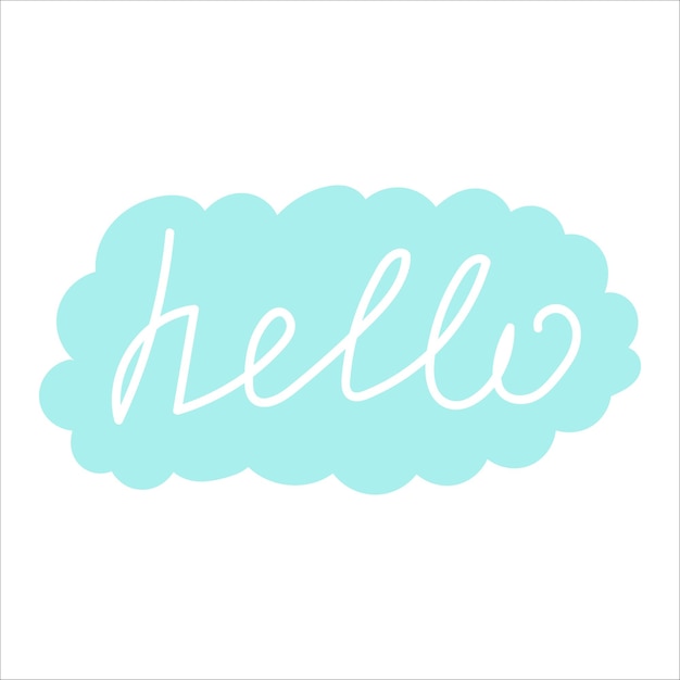 Vector hello vector lettering