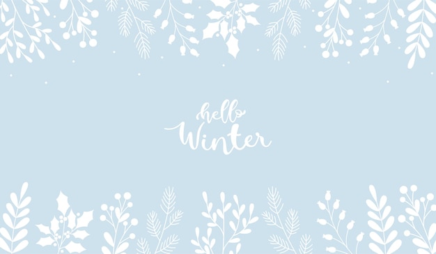 Hello Winter background vector illustration