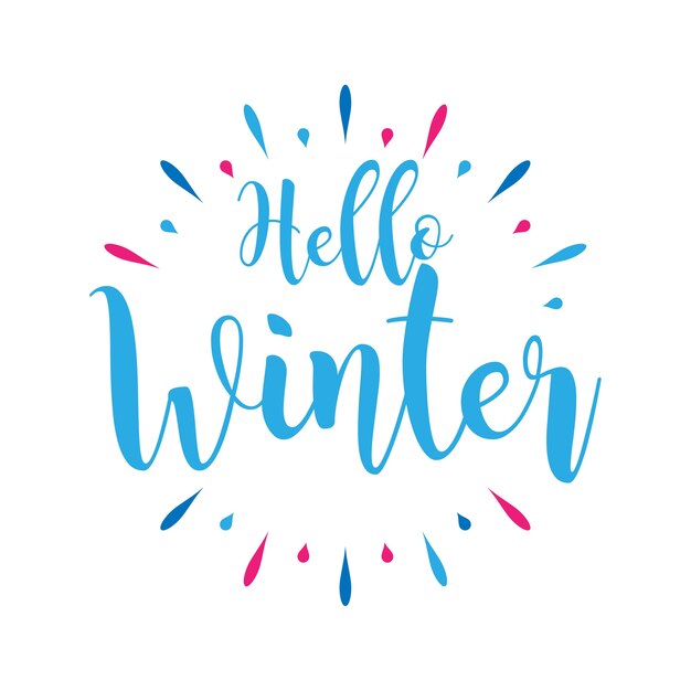 Hello winter - handwritten