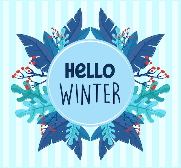 hello winter label