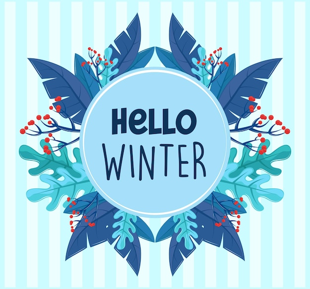 Hello winter label