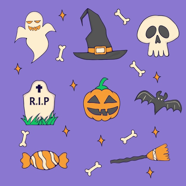 Helloween collection premium vector