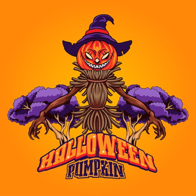 Helloween Pumpkin Vector Illustration 2