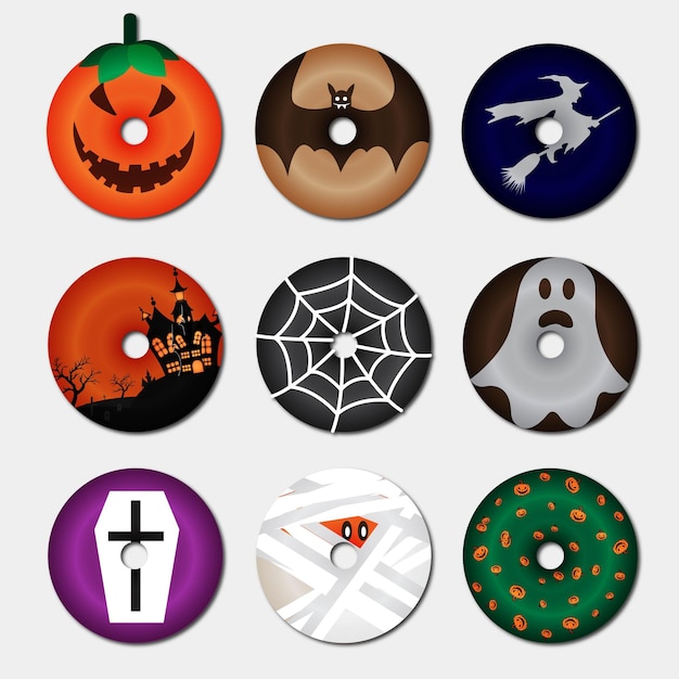 helloween theme donut design suitable for helloween food, helloween party