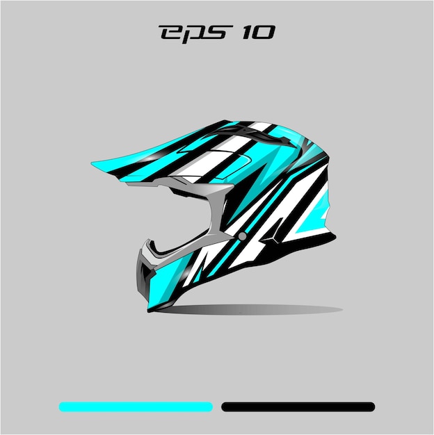 Helm wrap ontwerp kleur thema 3d tosca