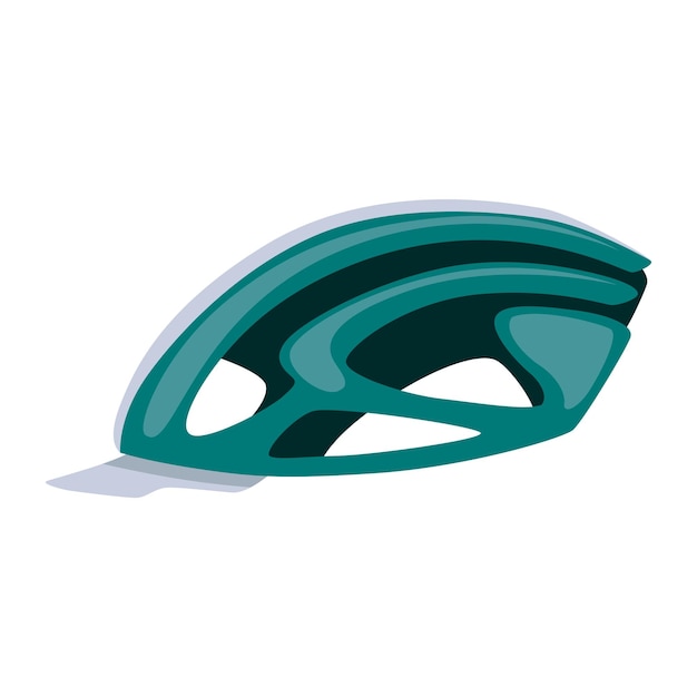 Helmet for bicycle or bike sport. Head protection for road safety. Cartoon flat sport helmet icon.