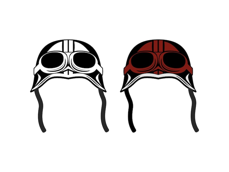 Vector helmet vintage logo concept isolated vector illustration