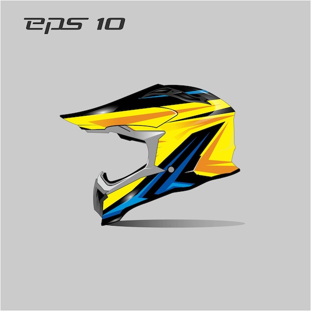 Design avvolgente per casco con tema colore grigio giallo