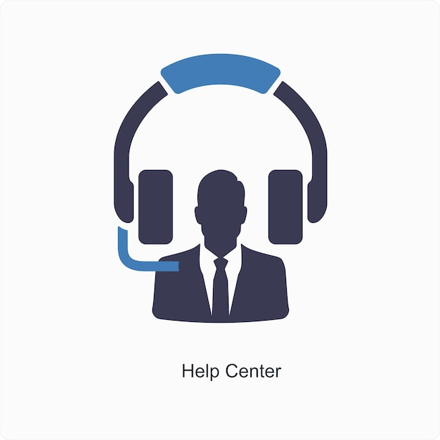 help center and service icon concept