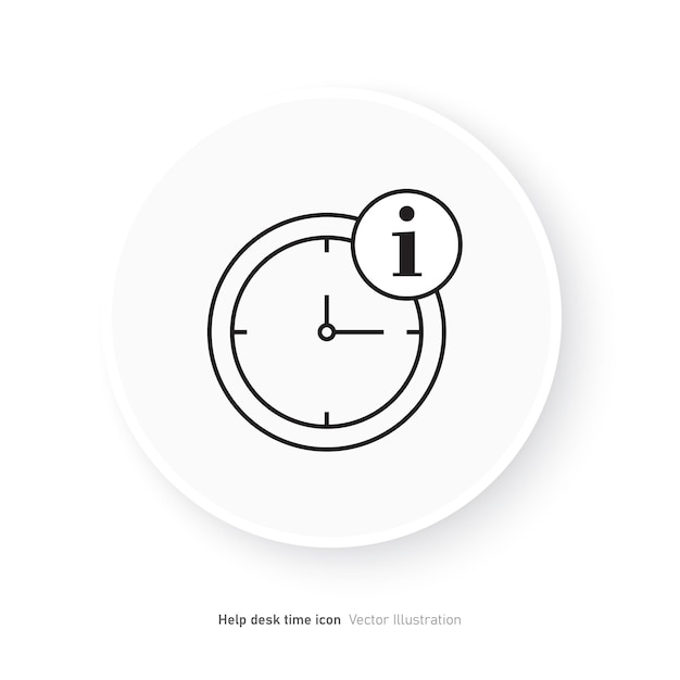 Векторная иллюстрация дизайна значка Help Desk Time