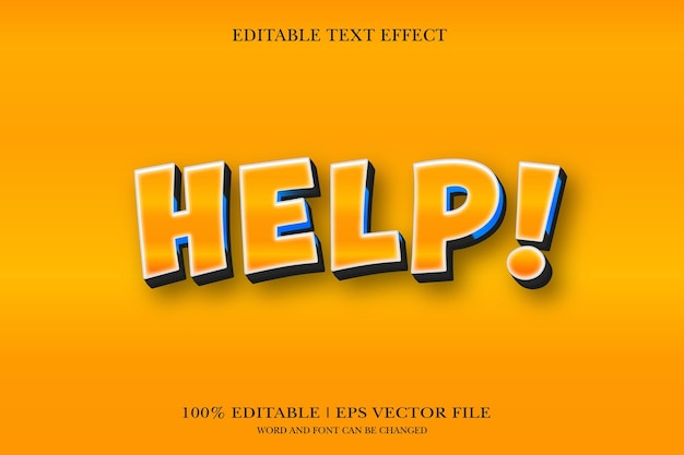 Vector help editable 3d text effect for vector illustration