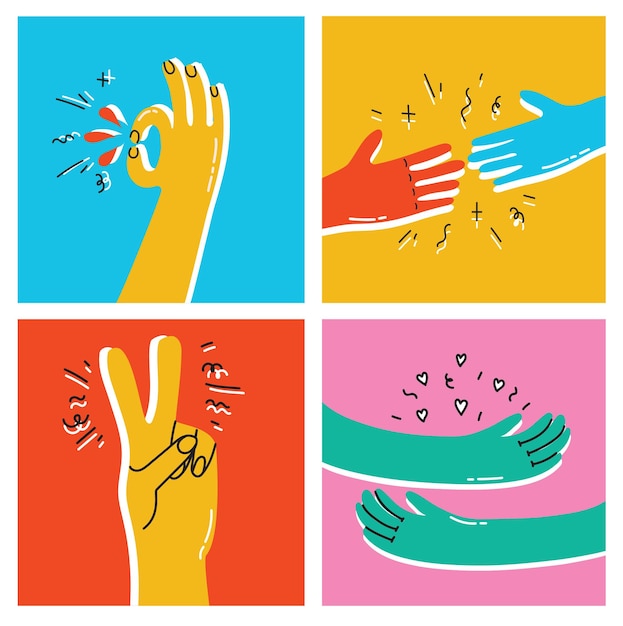 Help and empathy concept two hands helping one another vector simple minimal illustration, care give aid, friendship understanding, support.