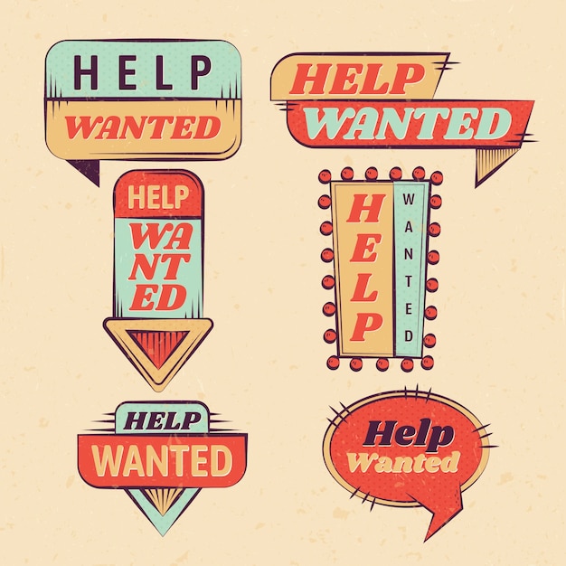 Help wanted label set design