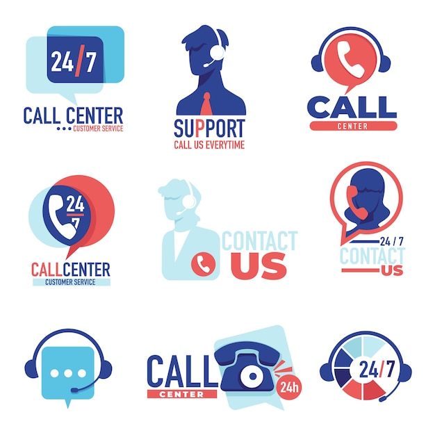 Vector helpdesk or hotline 24 7, operators helping customers to solve problems. assistant with headset talking on phone. call center or support for clients, consultant in shop, vector in flat style