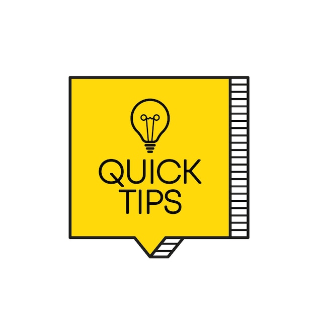 Helpful Tips geometric message bubble with light bulb emblem Vector illustration