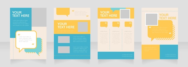 Vector helpline blank brochure layout design