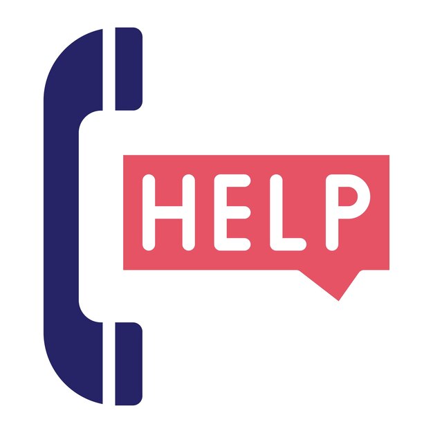 Helpline vector icoontje illustratie van Mental Health icoonset