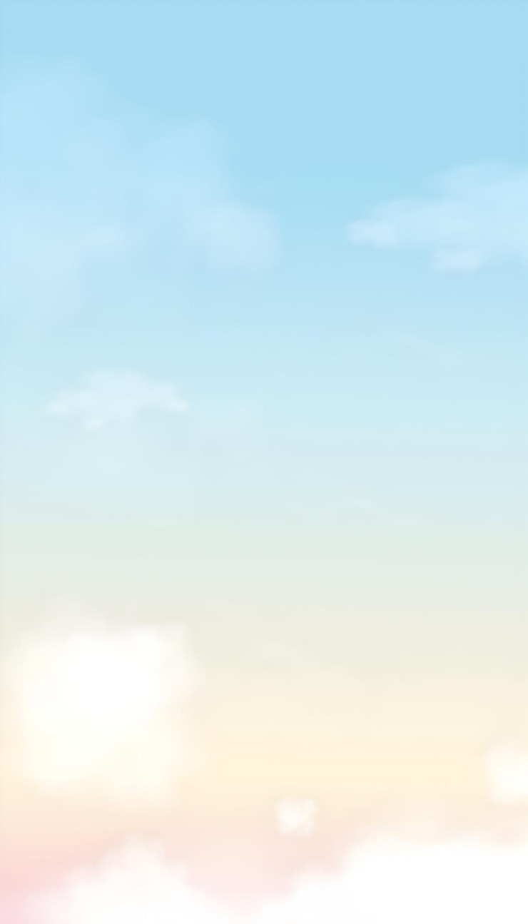 Vector hemel en wolken in pastelkleuren