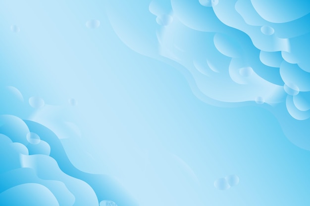 Hemelsblauwe bewolkte bubbels abstracte achtergrond