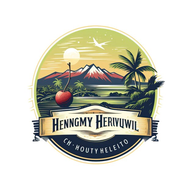 Hemingway daiquiri vector flat geometric watercolor white backgr