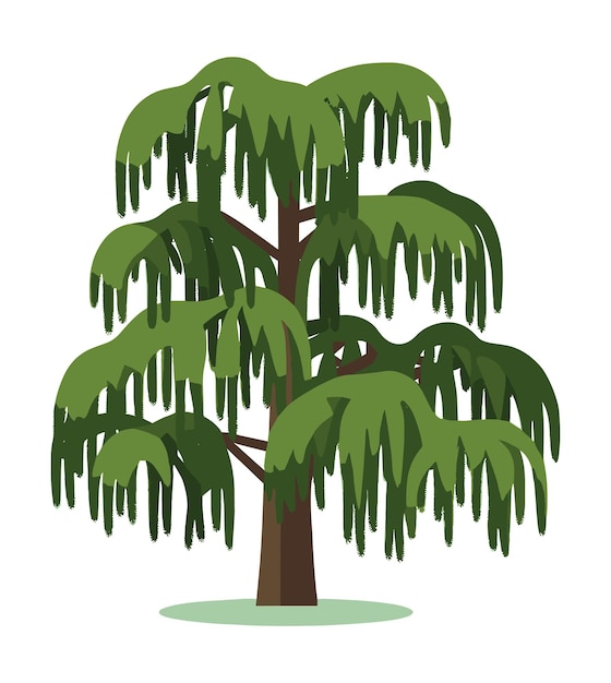 Hemlock Tree Vector Art in dichte stijl