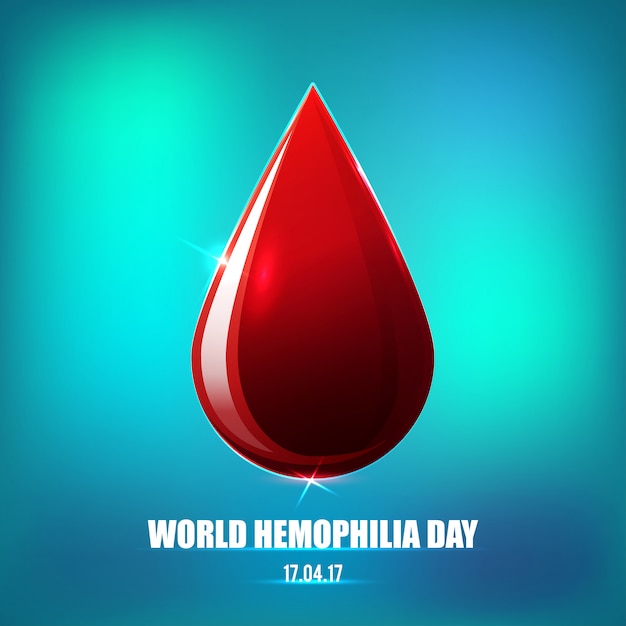 Vector hemophillia day poster