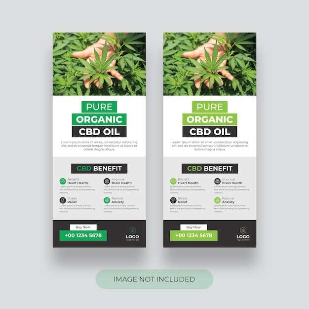 Hemp or CBD Products Rollup Banner Template