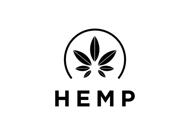 hemp logo design vector illustration