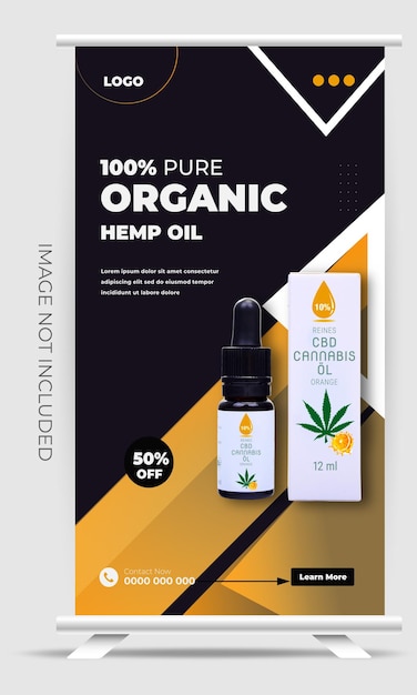 Hemp product cud oil Service Social Media Post template