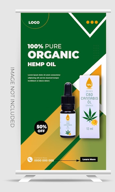 Hemp product cud olie Service Social Media Post sjabloon