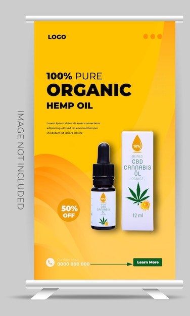 Hemp product cud olie Service Social Media Post sjabloon