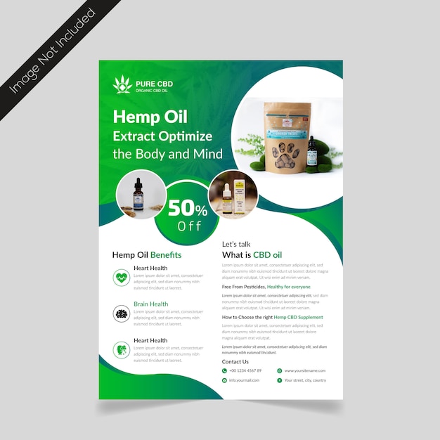 hemp product flyer template