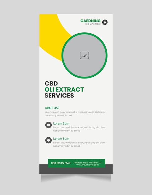 Hemp product Sale Rack Card or Dl Flyer Template Design