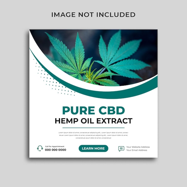 Hemp Social Media post or Instagram post template