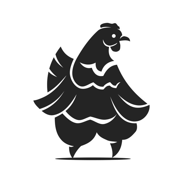 Шаблон логотипа курицы Изолированная иконка фирменного стиля Абстрактная векторная графика