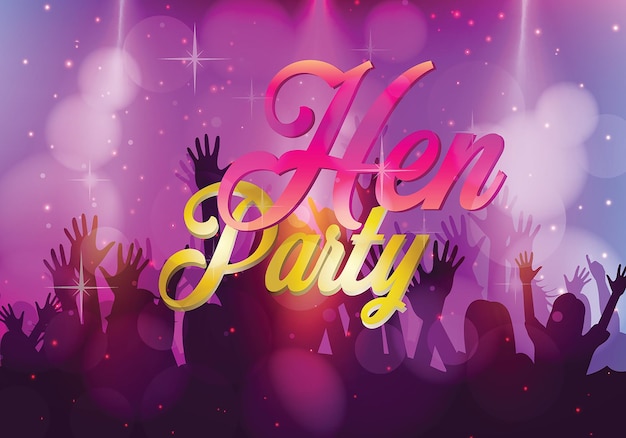 Vector hen party illustration