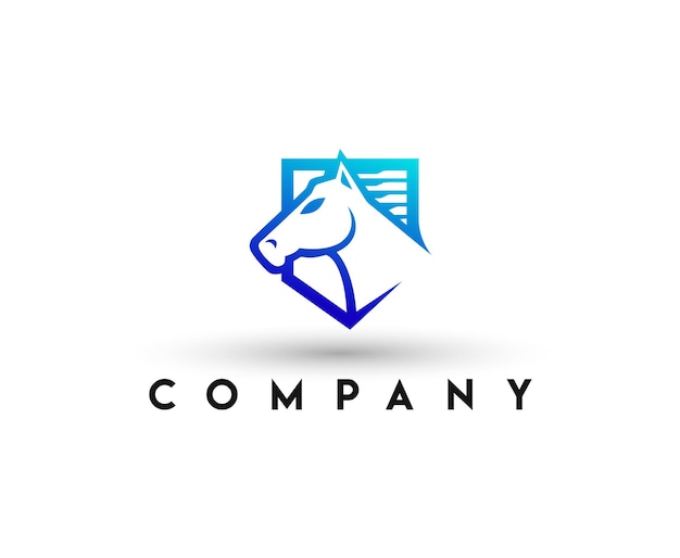 Hengst Logo paardenhoofd vector