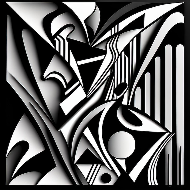 ベクトル ヘニア抽象黒アンプ白 ベスト・ドロー カラフル・ブック eps