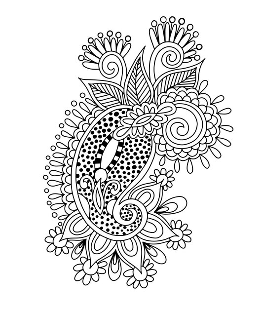 16+ Coloring Pages Paisley