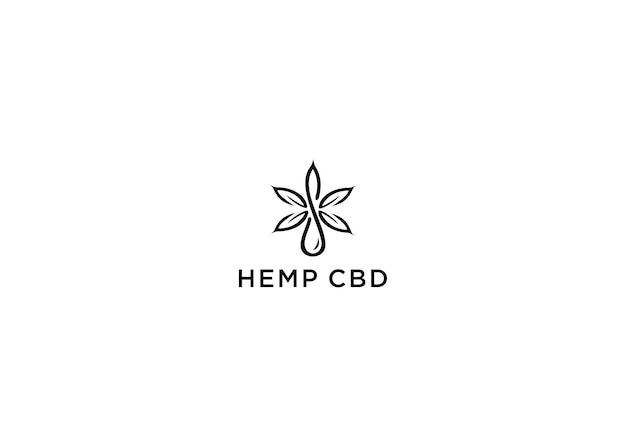 hennep cbd logo ontwerp vectorillustratie