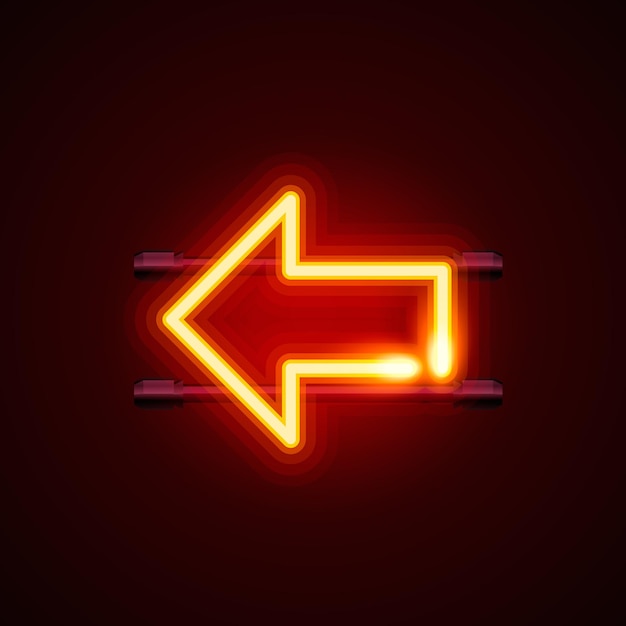 heon sign arrow left signboard, vector illustration