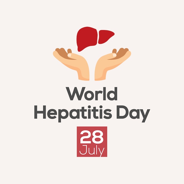 Vector hepatitis day poster design. vector illustration