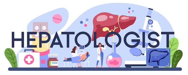 Hepatologist typographic header